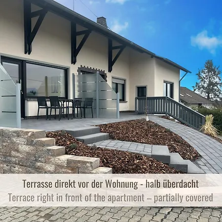 Apartment Kamin-apartment Bodanum Mit Eigener Terrasse - Naturnahe Ortsrandlage - Vdsl - 10 Min Zum Nürburgring Bodenbach
