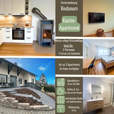 Kamin-apartment Bodanum Mit Eigener Terrasse - Naturnahe Ortsrandlage - Vdsl - 10 Min Zum Nuerburgring *